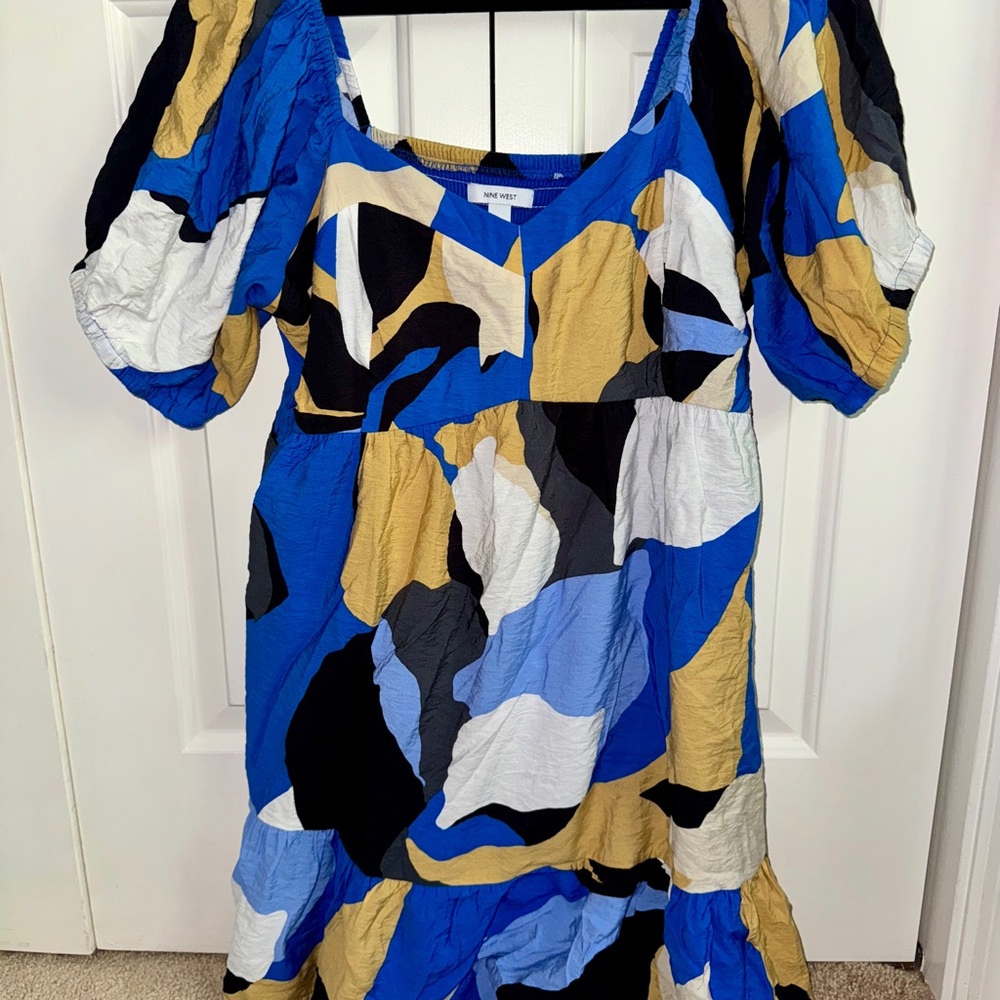 Nine West Colorful Abstract Women's Dress